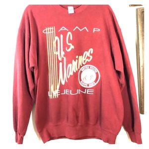 Vintage Marine Corp pull over sweater
